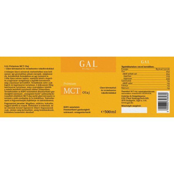 GAL Ulei MCT Premium
